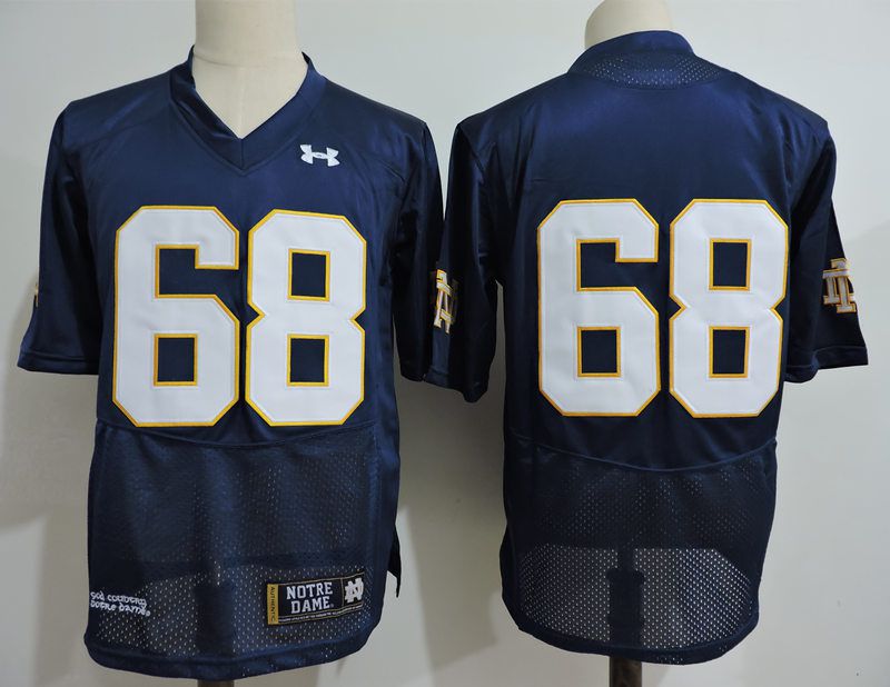 Men Norte Dame Fighting Irish #68 No Name Blue Elite 2025 NCAA Jersey